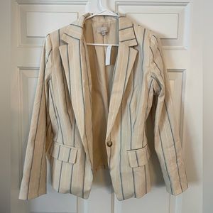Loft stripe cropped blazer. Size 10.